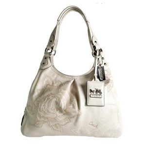 Rare Madison Floral Embroidered Maggie Handbag